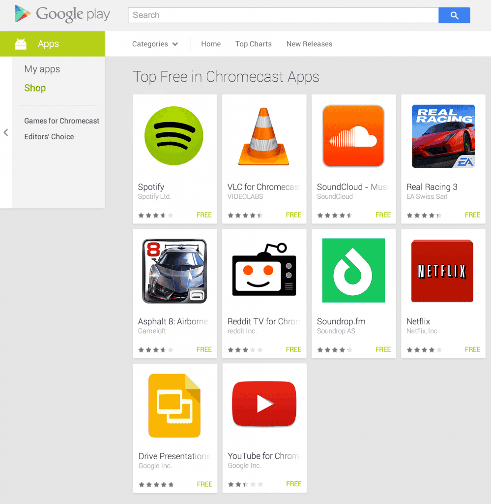 chromecast apps