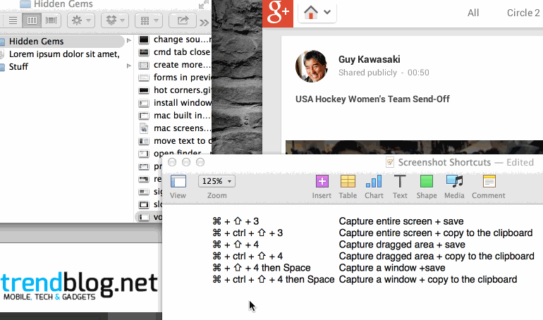 screenshot shortcuts