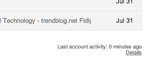 Gmail last account activity