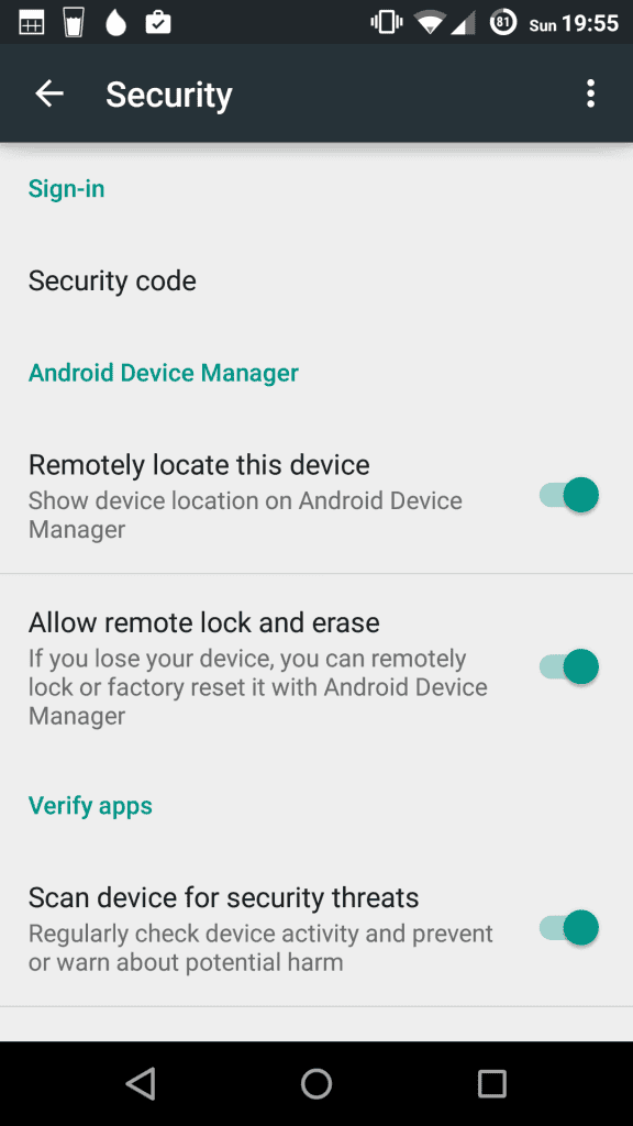 android device manager settings 576x1024