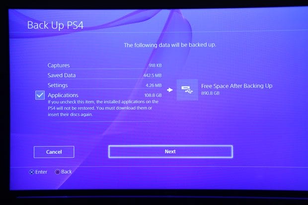 ps4 cant download update not enough space