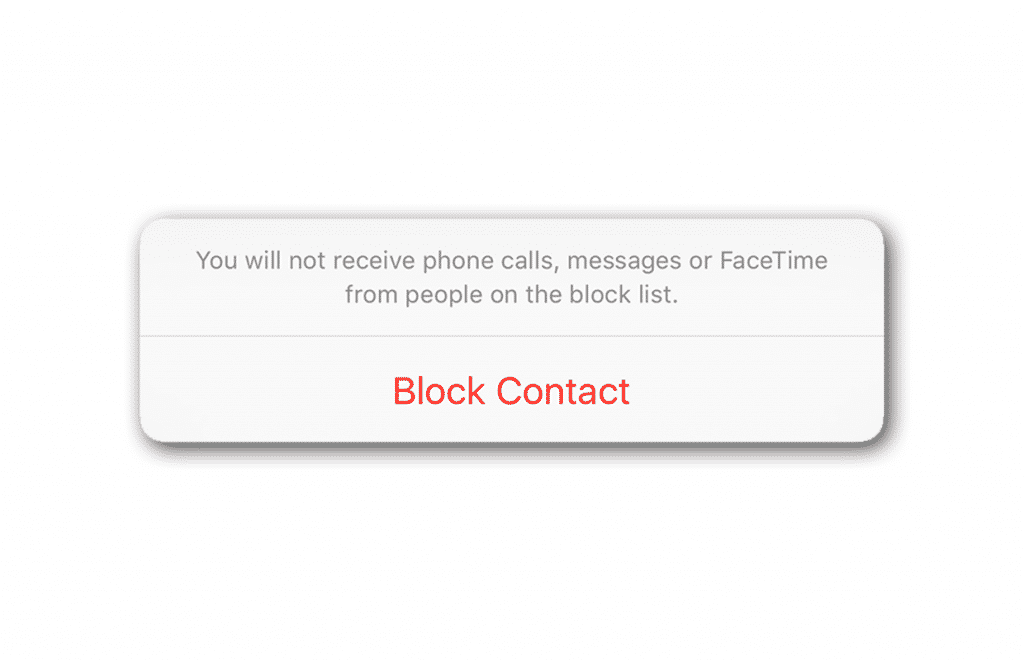 block contact phone numbers on iphone