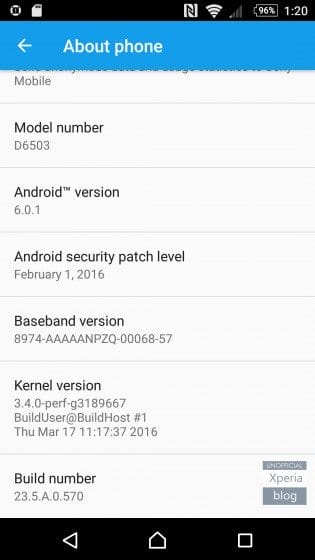 Marshmallow update for Xperia