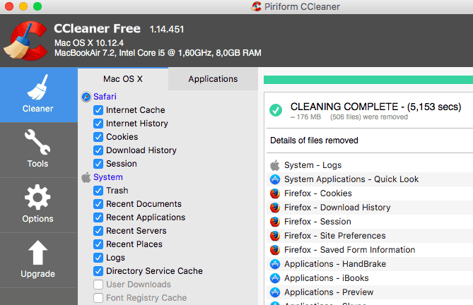 free mac cache cleaner 2017