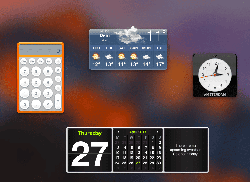 how to delete dashboard widgets mac