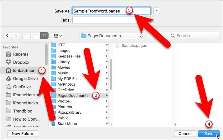 select few pages in word for mac book