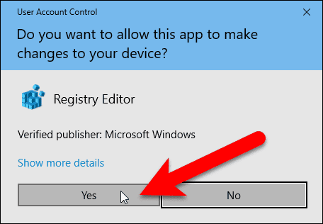 Click Yes on the User Account Control dialog box.