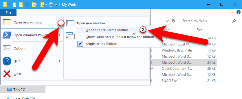 Add Open new window command from File menu.