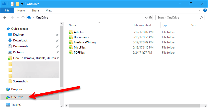 remove onedrive