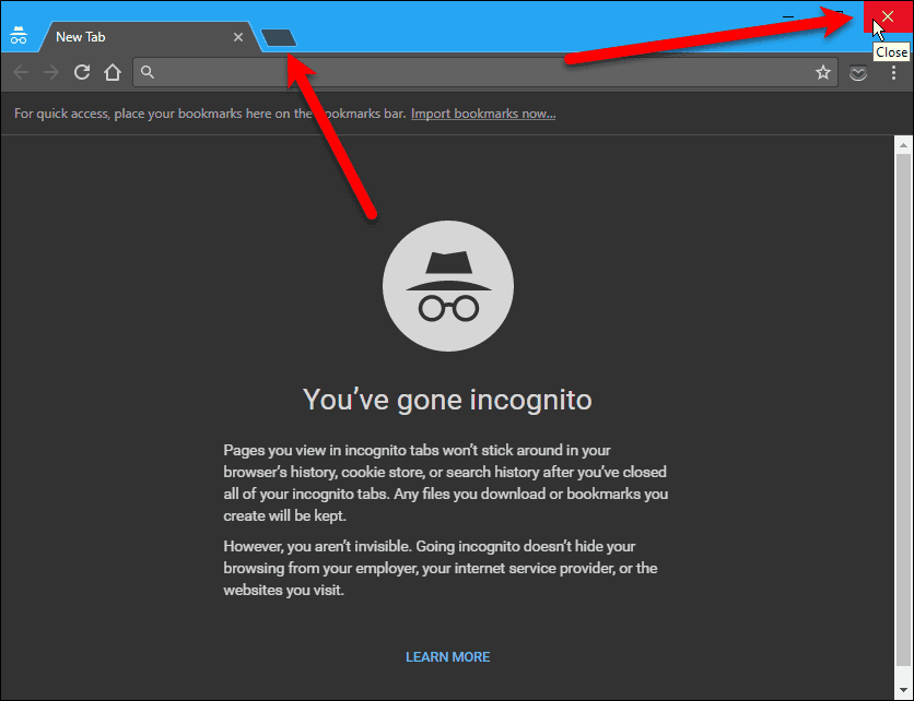 quiterss open chrome incognito