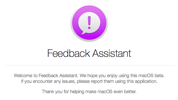 feedback assistant