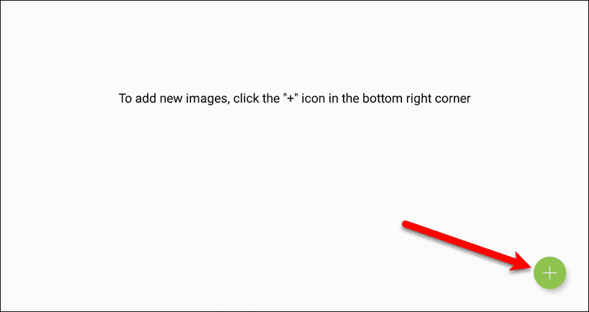 Tap the plus icon to add photos