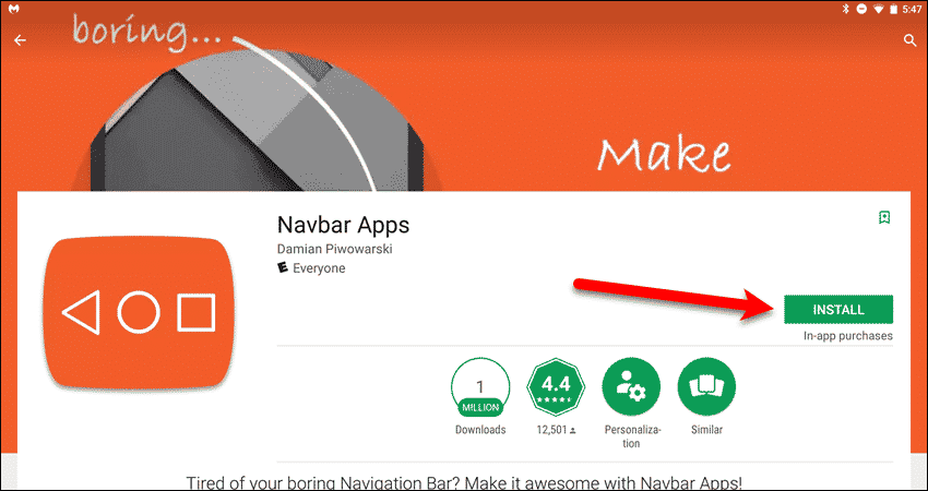 Install Navbar Apps