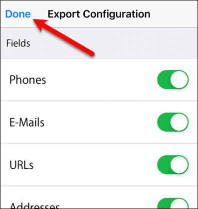 export iphone contacts to csv file