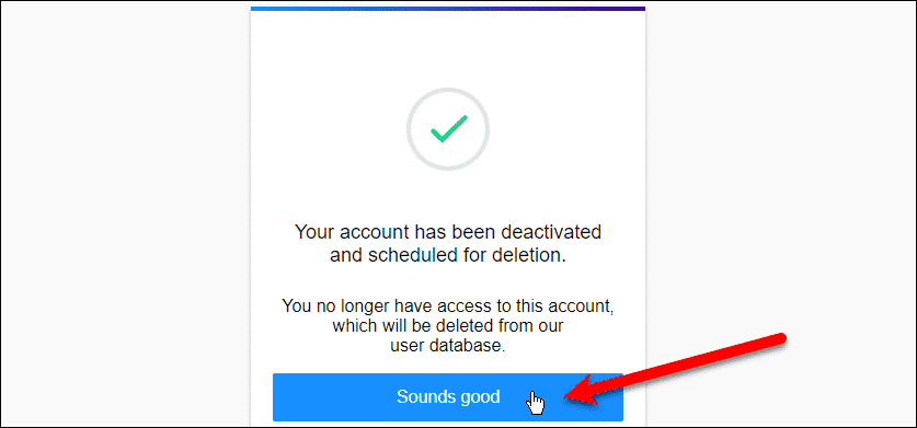 Your account has been deactivated