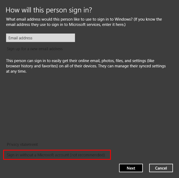 How to remove a Microsoft account from Windows 10 without knowing the password