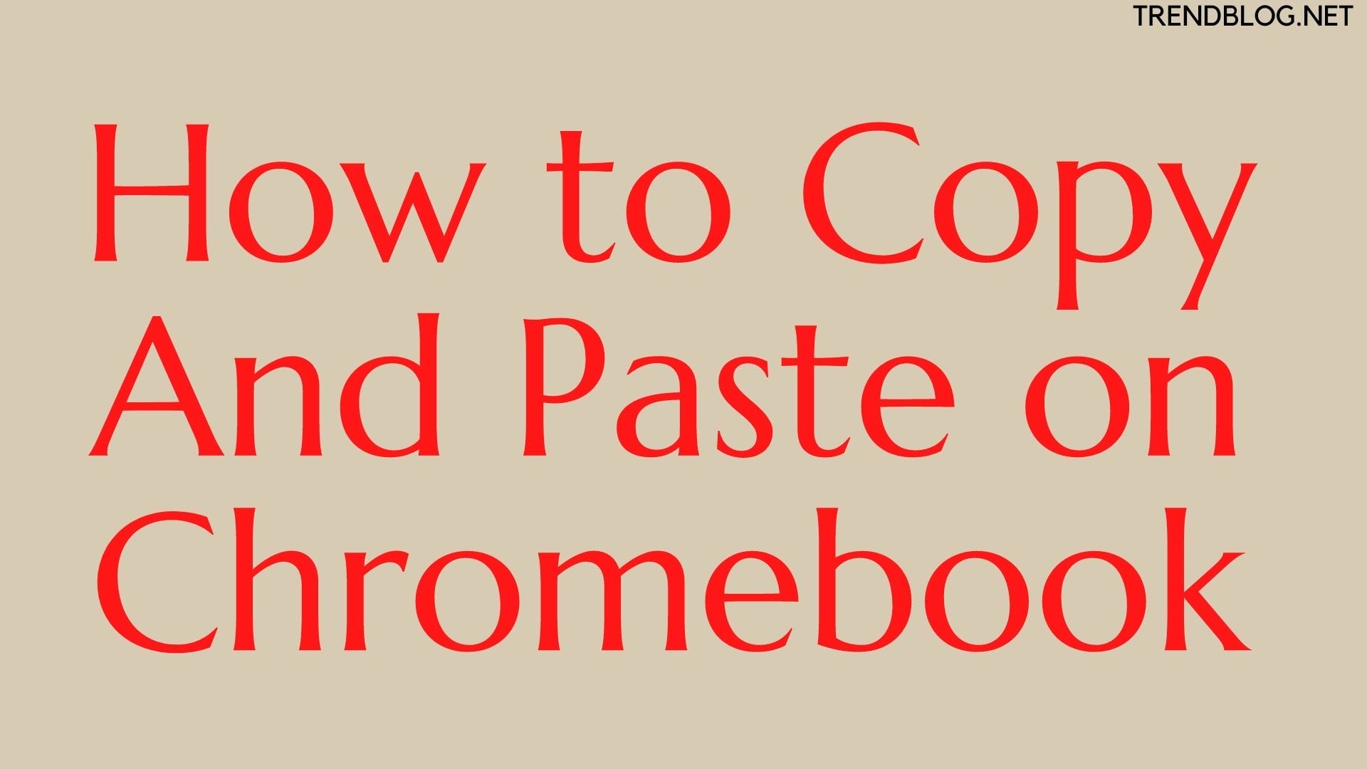 How to Copy And Paste on Chromebook