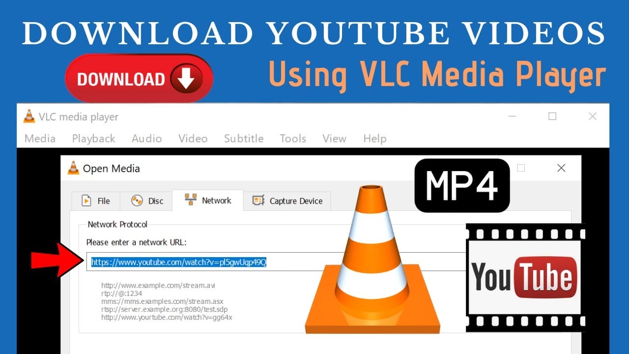 Download YouTube video on Pc via VLC Player