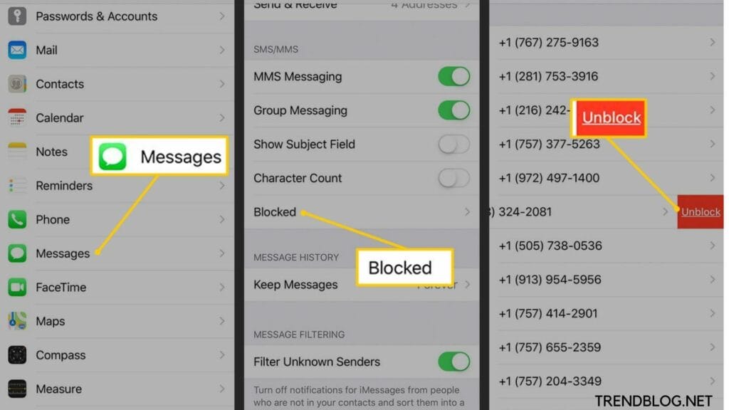 How to Unblock Numbers on iPhone