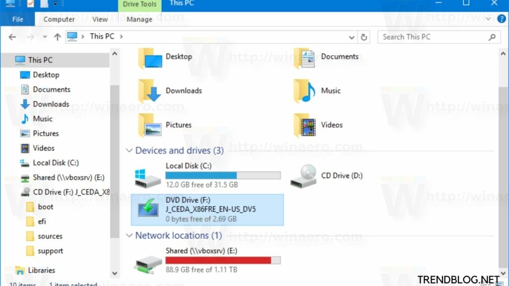 Open the Iso in Windows Explorer and Initiate Setup