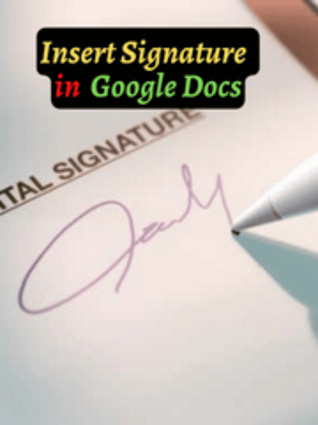 Insert Signature in Google Docs | trendblog.net