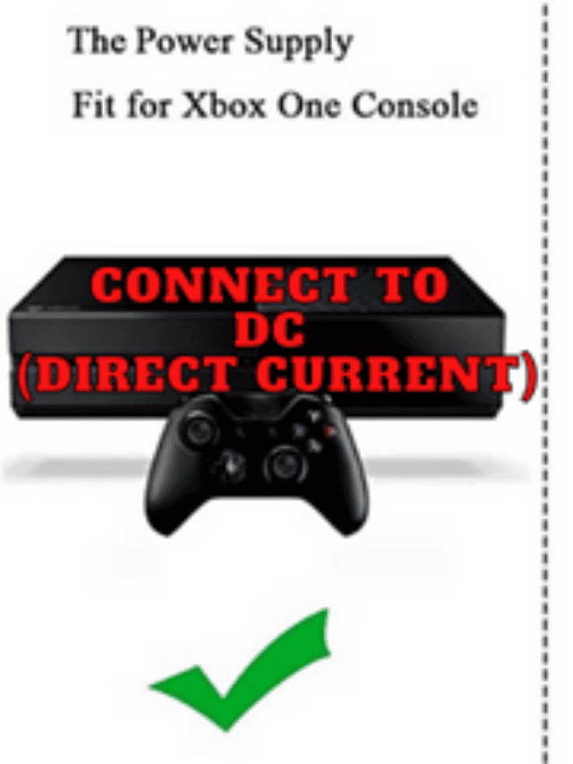 Xbox One Power Cord to Connect to DC (Direct Current).