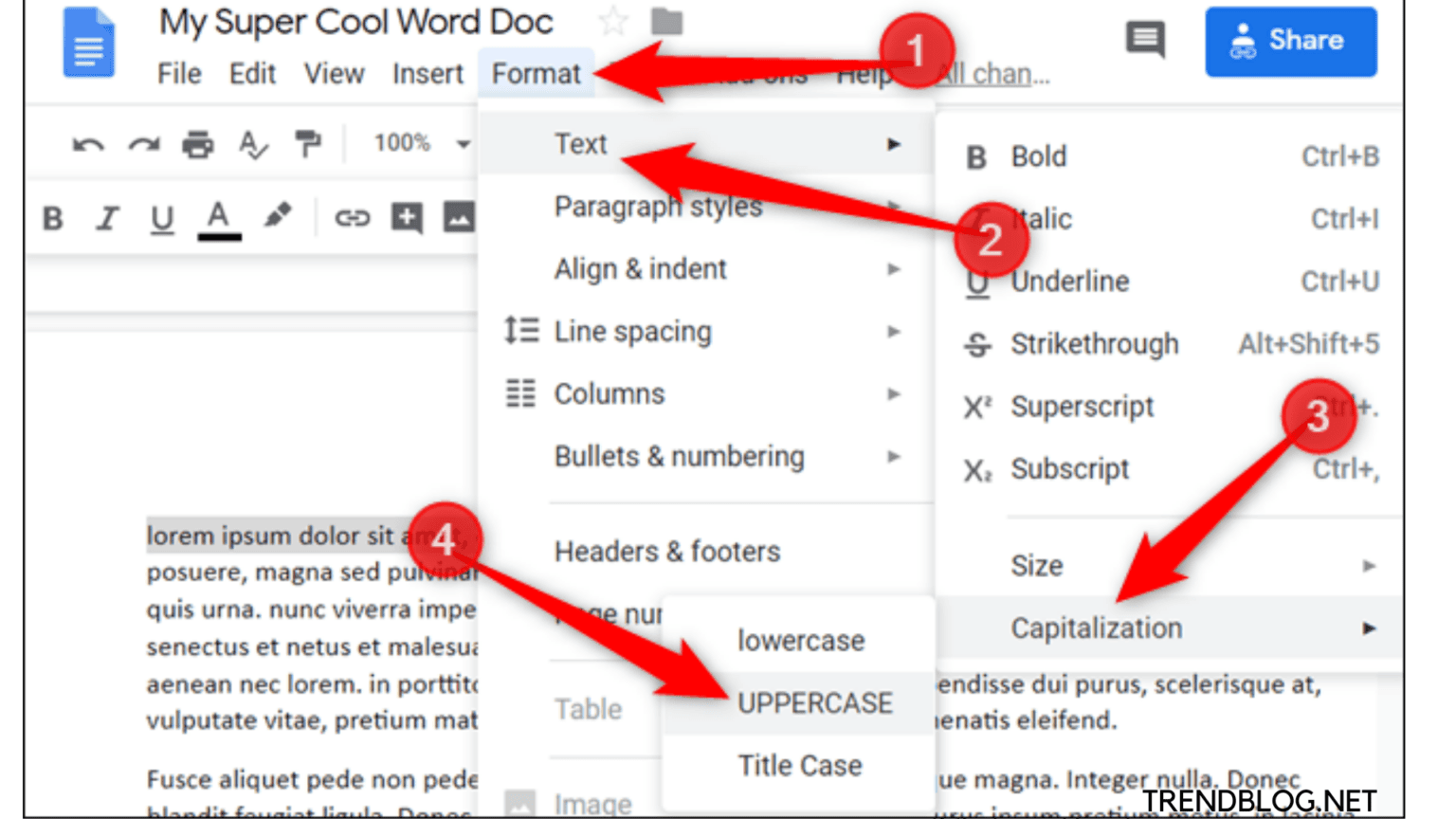 How To Make Everything Caps In Google Docs