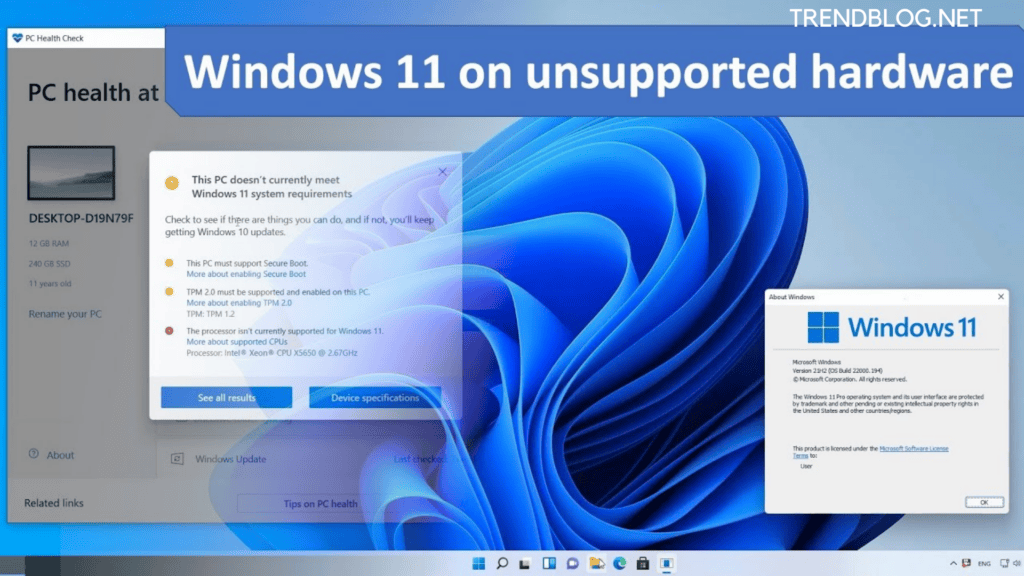 How to install windows 11 on unsupported pc 