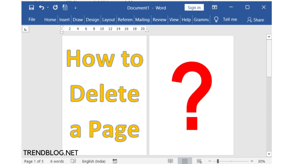 how to delete a blank page in word