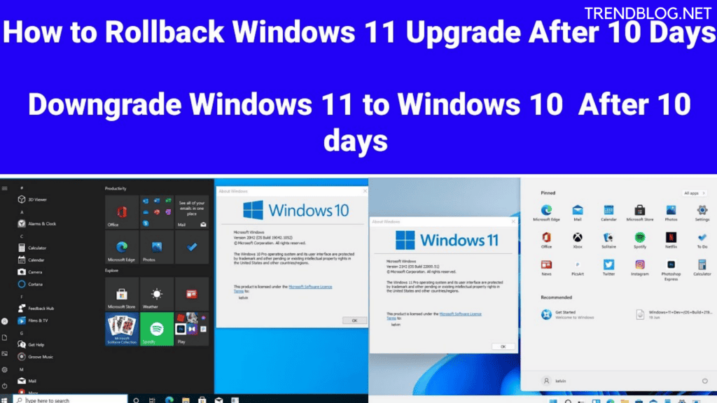 How to go from windows 11 to windows 10