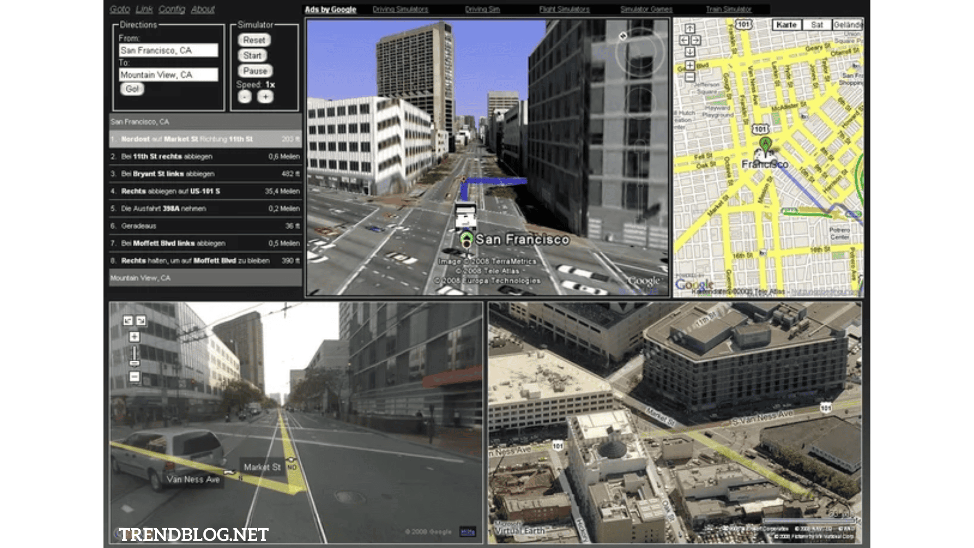 3D Driving Simulator on Google Maps - FrameSynthesis Inc.