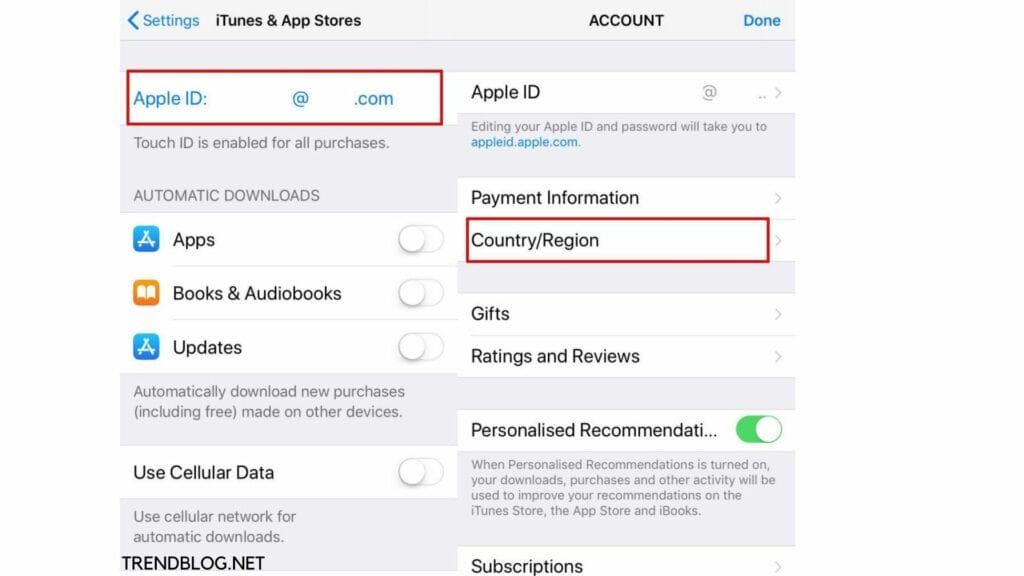 how to change app store country