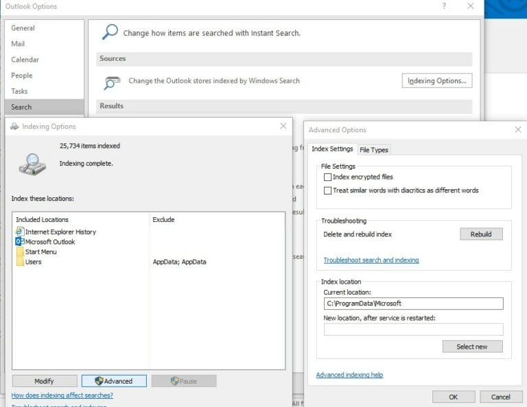 How to Fix Outlook Search not working when Offline?