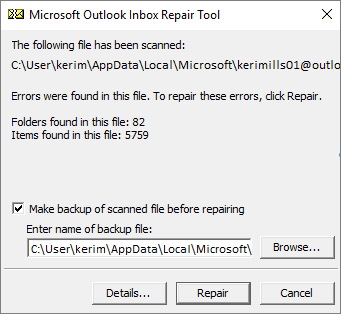 Repair Outlook Data Files (.pst and .ost)