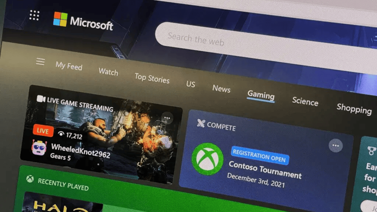 How to use the gaming homepage in Microsoft Edge