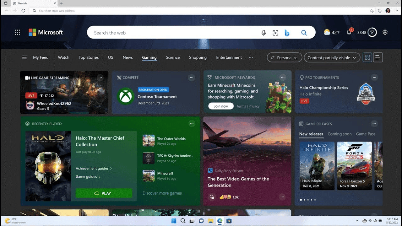 How to Use the Gaming Homepage in Microsoft Edge - 45