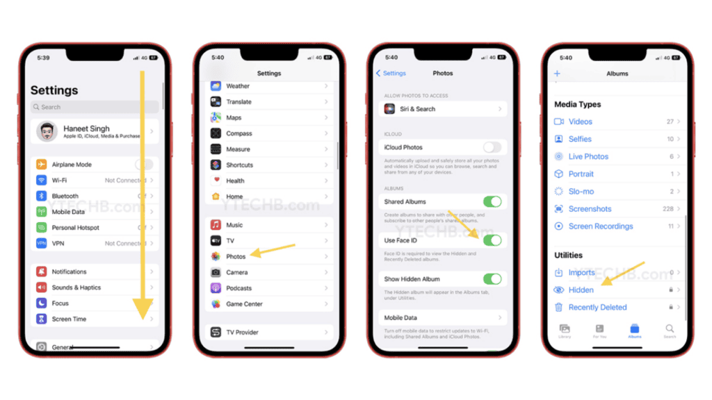 How to lock the Hidden album in iOS 16 on iPhone