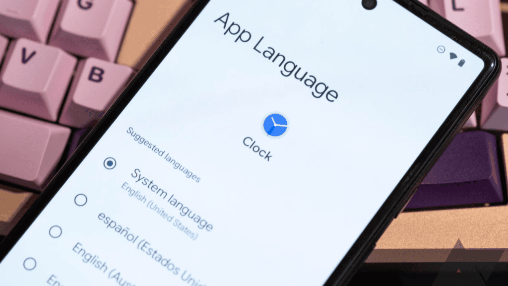 change per app language in Android 13 