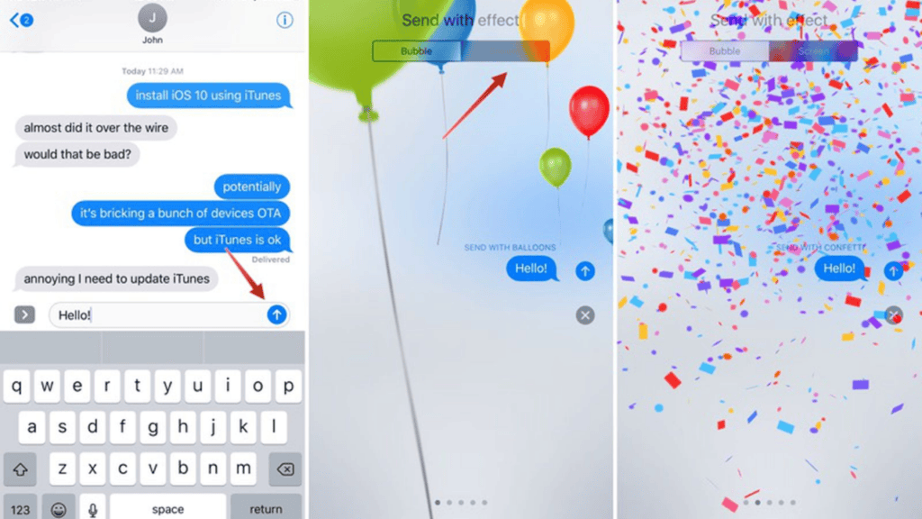 How to make bubbles to read on iphone