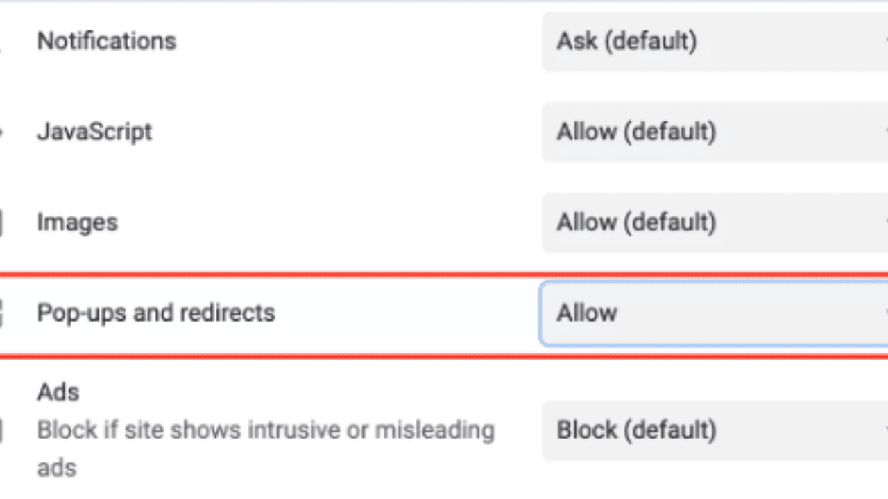 How to allow pop ups on Mac in Google Chrome - 50