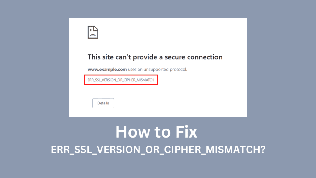 Fix ERR_SSL_VERSION_OR_CIPHER_MISMATCH