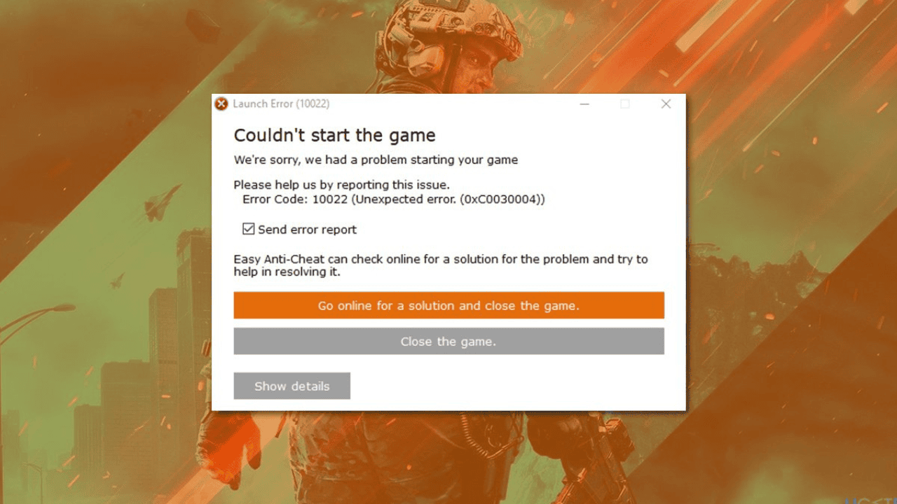  Fix Battlefield 2042 “couldn’t Start the Game” Error 10022