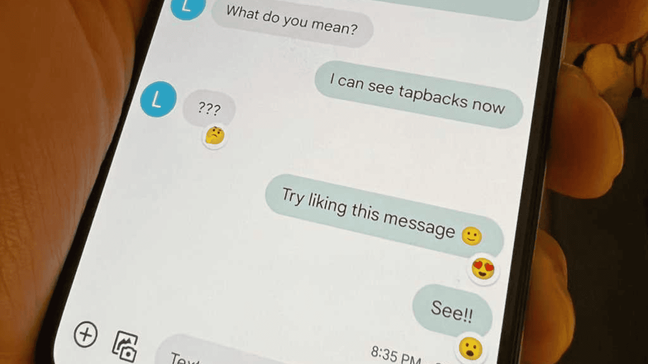 How to like text messages on Android
