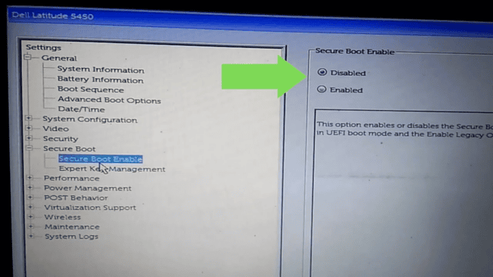 How to Enable Secure Boot on Dell laptops?