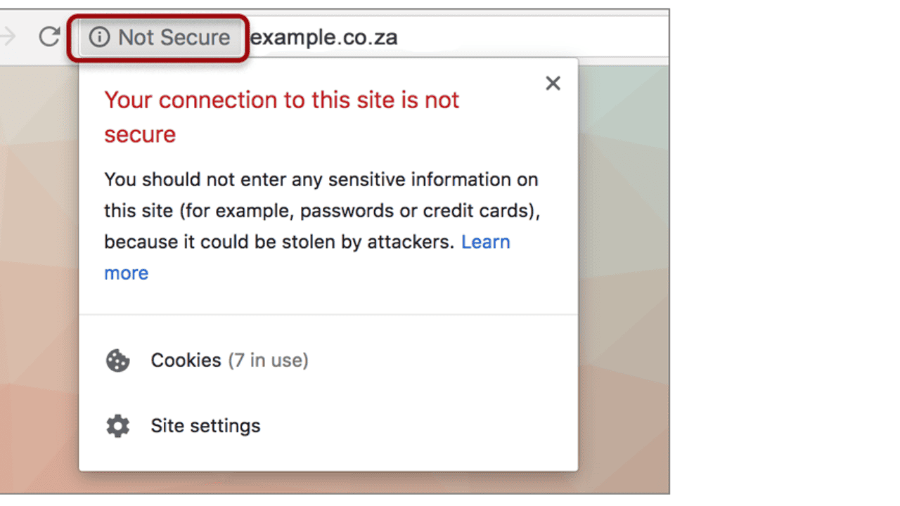 how to fix not secure website in chrome