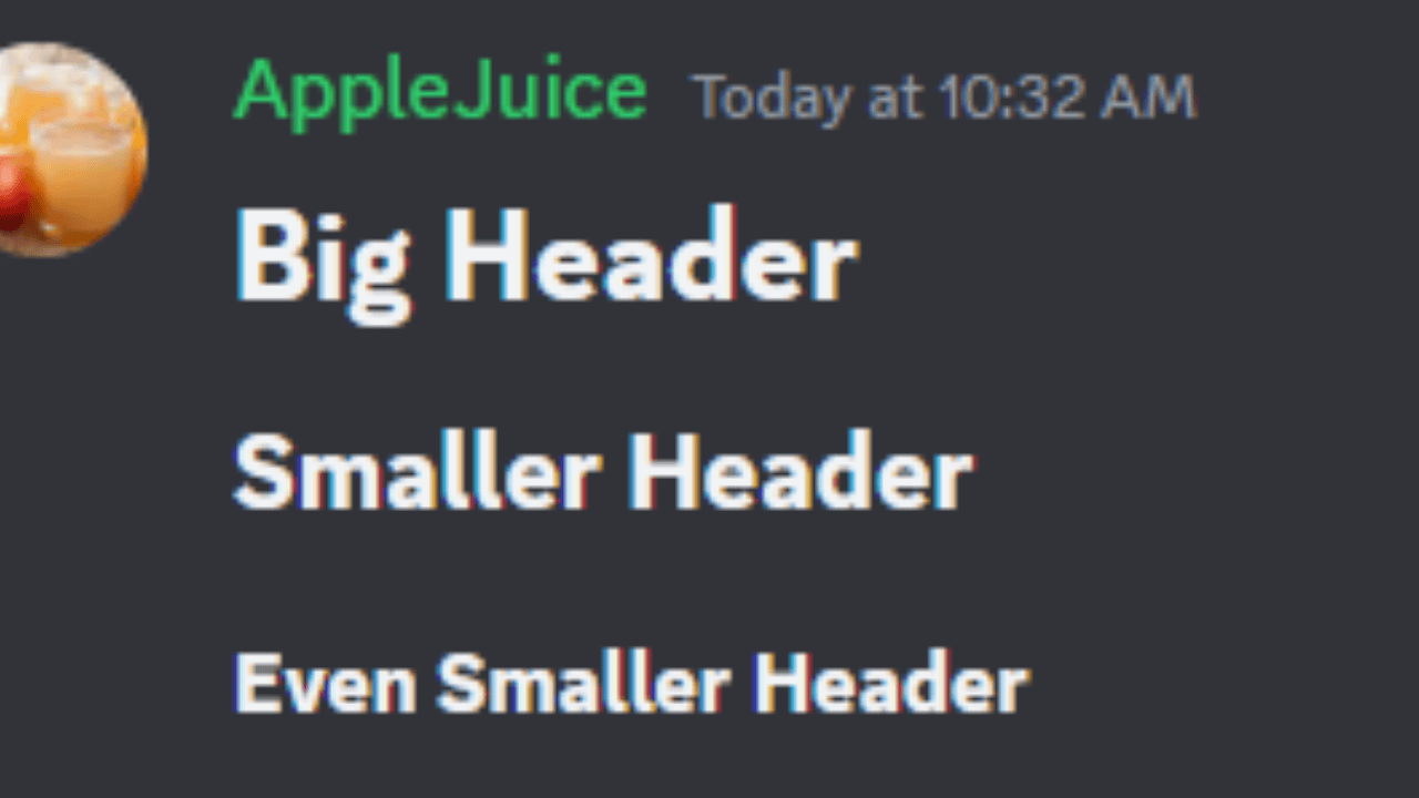 how to do big text on discord