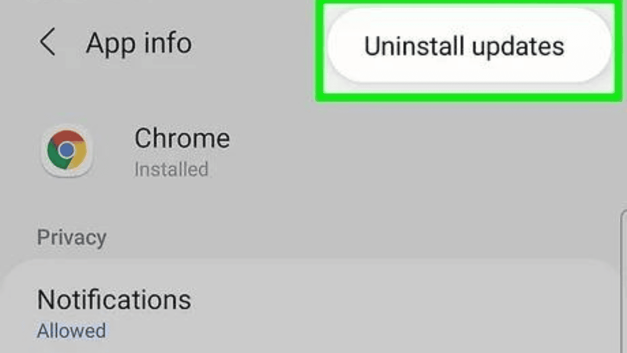 How to uninstall Android updates