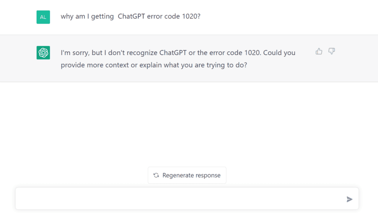 ChatGPT error code 1020: What is it and how to fix it?