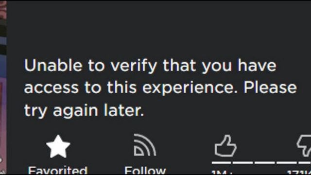 How to fix Roblox Error: ‘unable to verify that you have access to this experience’
