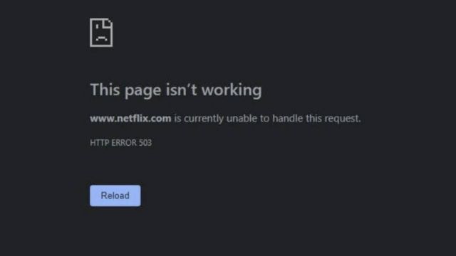 How do I fix 'Netflix error 503'?